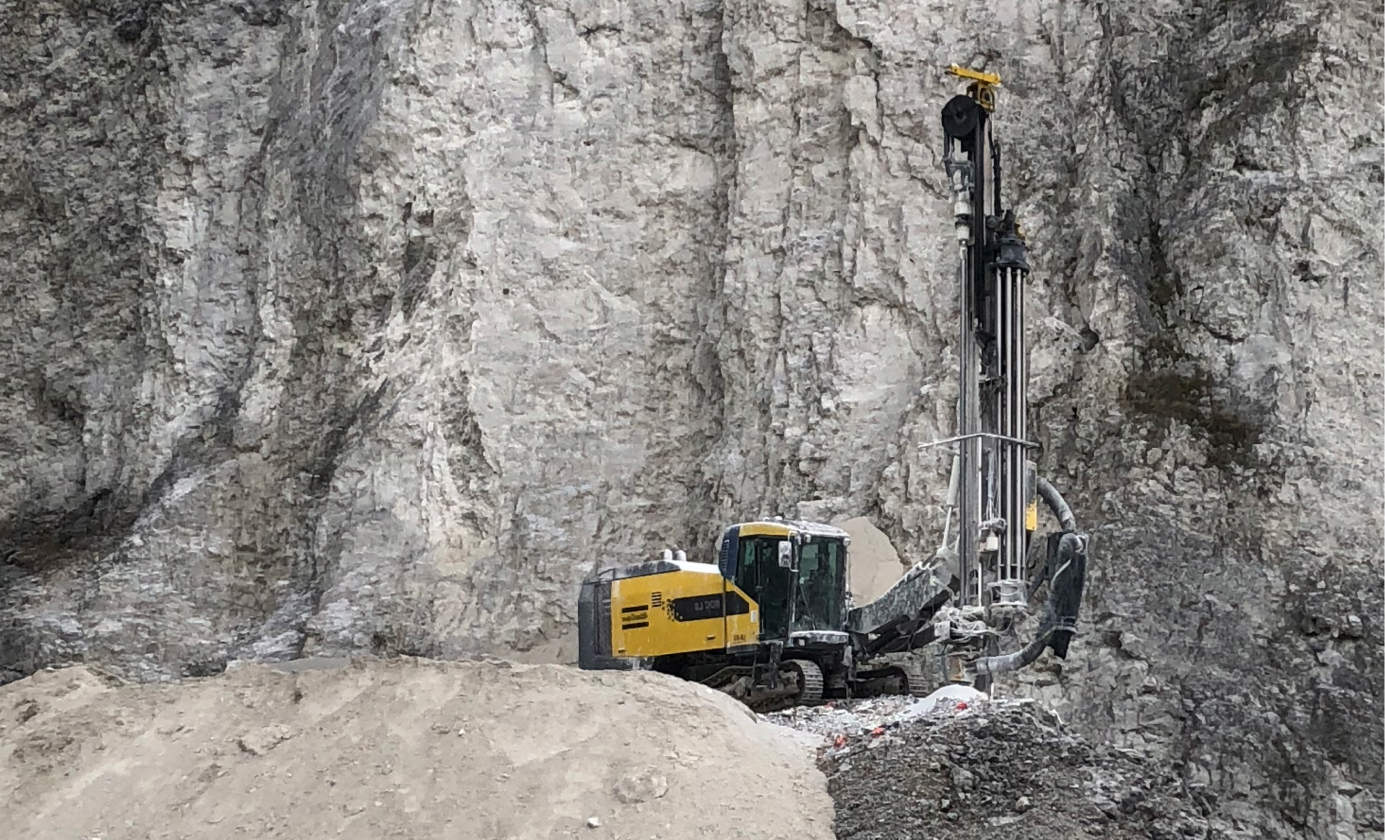 Drilling in a quarry